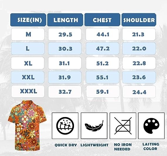 Men'sButton Up Shirt Vintage Hawaiian Beach Shirt Funny Party Shirt