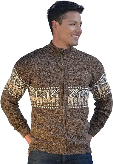 Mens Wool Sweater Wool Cardigan for Men